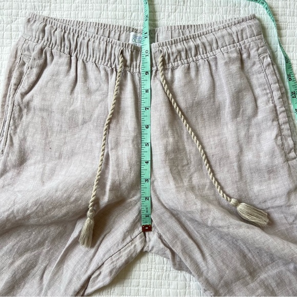 Sigrid Olsen Pull-on Elastic Waist Natural Tan Linen Jogger Pant Size XSmall - Picture 9 of 11